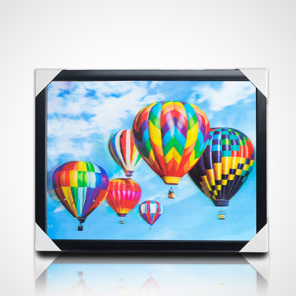 3D lenticular painting poster PET 30*40cm 5D lenticular poster tigers 3D painting with black frame for home decoration