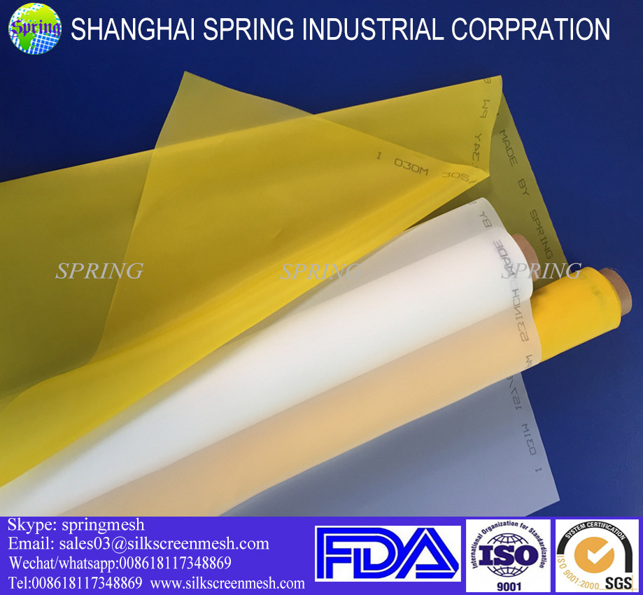 80T Polyester Screen Printing Mesh for Textile Printing 1.27 Meters Width White Color