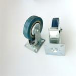 Blue Rubber Heavy Duty Caster Wheels For Industrial Applications