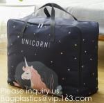 Household 100% Polyester Quilt Storage Bag Travelling Bag With Zipper For
