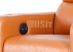 High Density Foam Theater Recliner Sofa PU Leather Furniture With Footpath