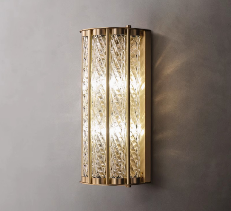 All-copper light luxury living room atmospheric wall lamp modern simple high-end hotel lobby corridor aisle background wall lamp