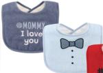 Extra Soft Newborn Baby Dribble Bibs , Baby Eating Bib Cotton Poly Terry Fabric
