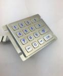 4X4 vandal resistance stainless steel back lighted numeriic keypad