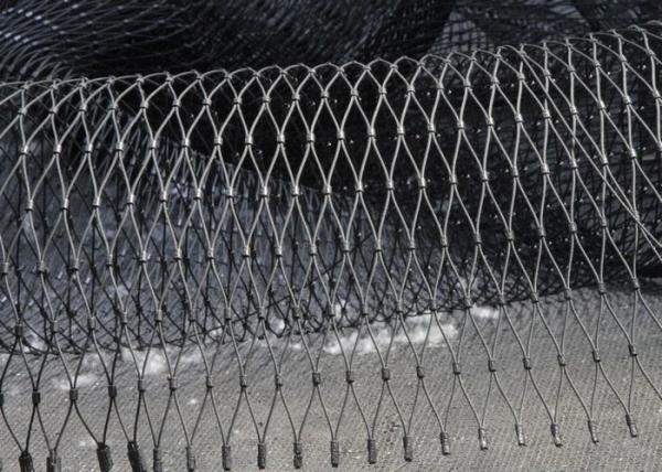 High Strength Black Oxide Wire Rope Mesh Waterproof For Balustrade Infill