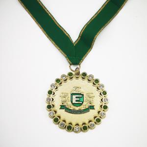 Wholesale 3D Carnival Celebration Medal Zinc Alloy With Sandblasted Back And Golden Border Ribbon from china suppliers