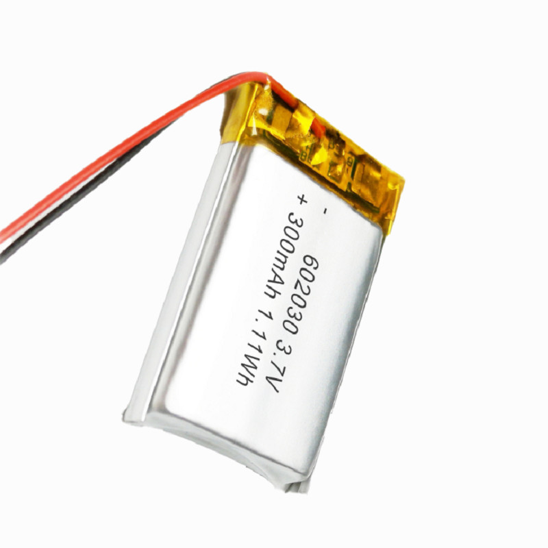 Rechargeable Lithium Ion Polymer Battery Pack 1.11Wh 3.7 V 300mAh Lipo 602030