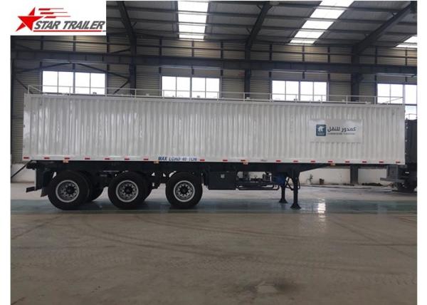 Hydraulic Wing Van Platform Semi Trailer Container Delivery With Tail Retractabl