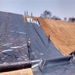 Black White Green Blue Laminated Tarpaulin 0.5mm 1mm geomembrane bassin GM13