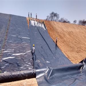 Wholesale Black White Green Blue Laminated Tarpaulin 0.5mm 1mm geomembrane bassin GM13 geomembrane from china suppliers