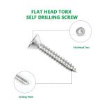 Metric Stainless Steel ST4.8*30mm Flat Torx Head Self-Tapping Screws Sus316