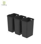 11.5L*3 Stainless Steel Soft Close Square Pedal Trash Bin for Office Waste Bin