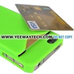 Credit Card Matte Hard Case Cover for iPhone 4 / 4S (Green)