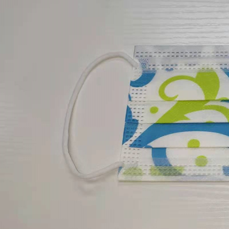 S&J 3-Ply Fashion Disposable Printed Face Mask Respirator Nonwoven Multiple Vibrant Colors Kids Friendly ASTM F2100 LEVEL3