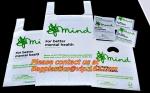HDPE 100% virgin material transparent, t-shirt bags on roll, plastic t-shirt