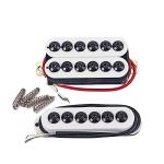 Humbucker Double Coil Pickups Ceramic 6.7KΩ Neck 16.3KΩ Bridge White Adjustable