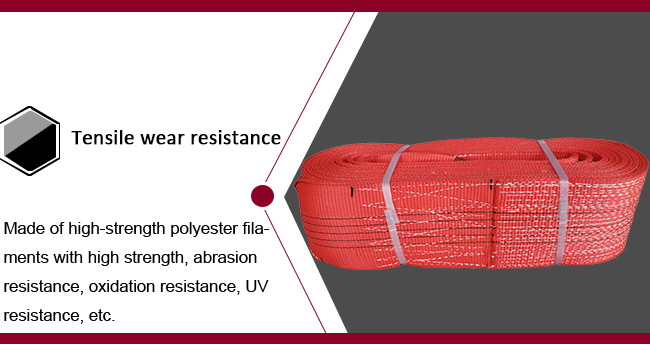 Flat Woven Pattern Eye And Eye Sling Polyester Webbing Lifting Sling Belt