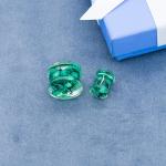 Green Flower Inside Ear Tunnels And Plugs 6mm Acrylic Plugs For Stretching