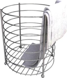 Wholesale PULV Hotel Laundry Basket Round Towel Basket Stainless Steel from china suppliers