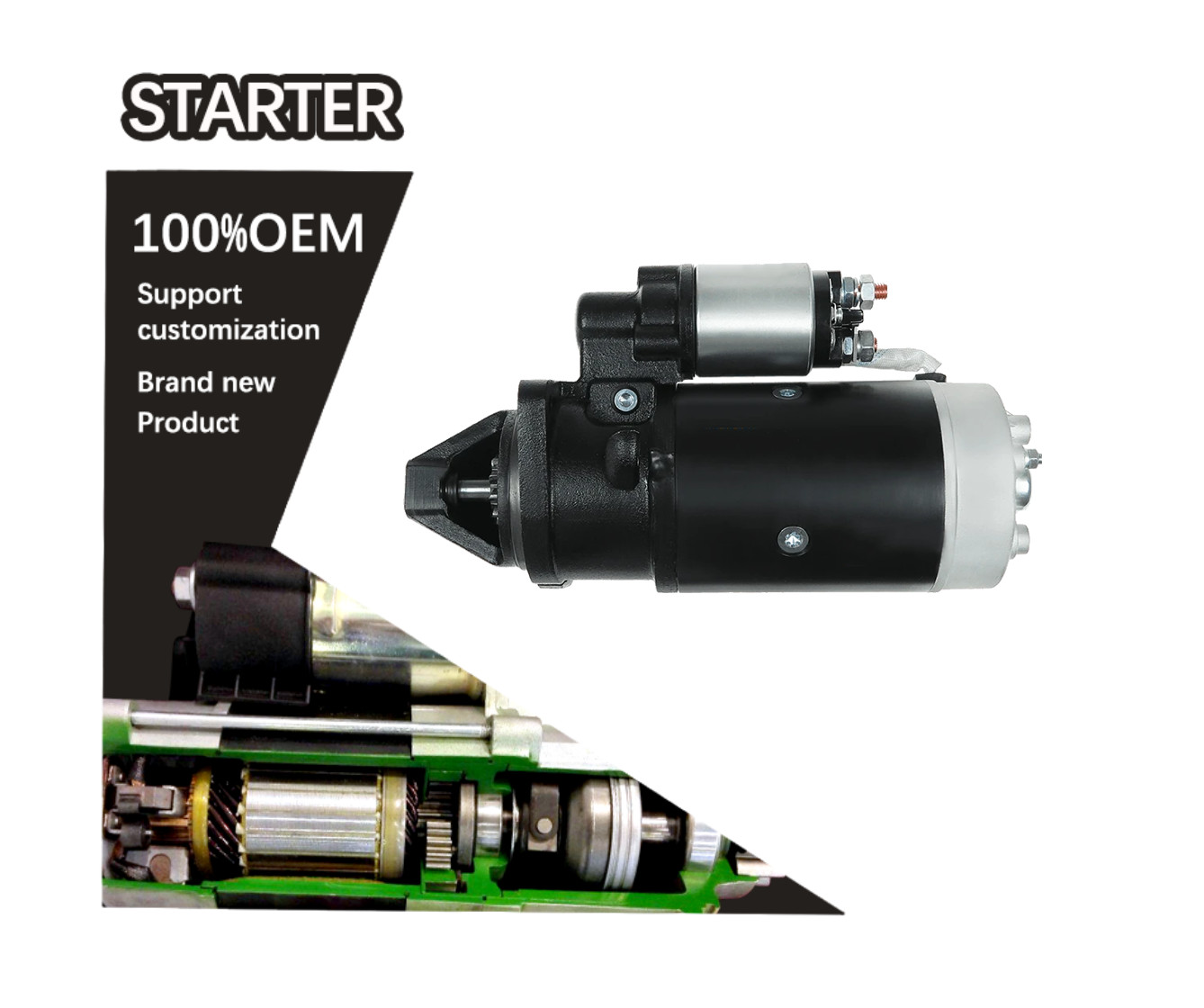 12V 10T STARTER 0001358034, 0001359008, 0001359095,0001367070, 0001367302, 0986010960, 0986010961, 0986601961 10461070