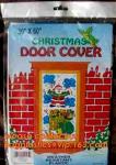 Christmas Decorative Plastic Door Covers PE Santa Celebration Plastic Posters