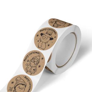 Wholesale 0.04mm Christmas Gift Xmas Custom Sticker Labels 60g/Roll from china suppliers