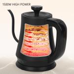 1L Stainless Steel Electric Kettle 1800W Fast Boiling Metal Electric Kettle