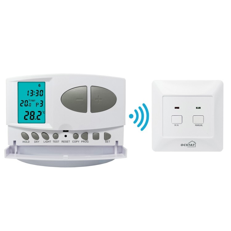 Riseem 868Mhz 7 Day Programmable ABS Boiler Underfloor Heating Wireless Room Thermostat