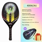 3K Carbon Fiber Rough Face Beach Tennis Racket Professional Padel Tennis Racquet