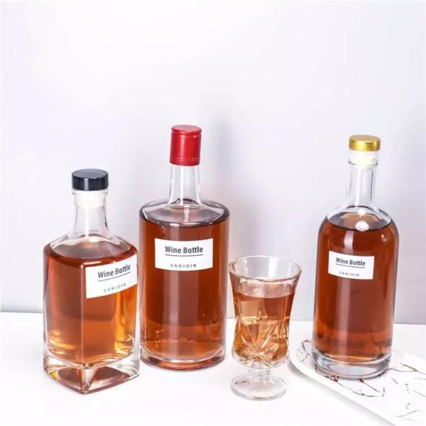200Ml 375Ml 500Ml 700Ml 750Ml Glass Bottle For Vodka Rum Whiskey Liquor Gin Wine