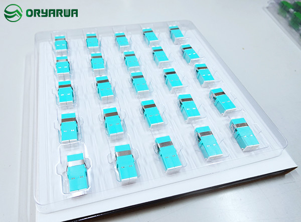 Duplex LC Fiber Optic Adater With Inner Shutter Eye Protection