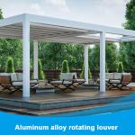 Gatehouse open-air sun room Outdoor canopy flipped louver gazebo shed four