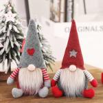 Embroidery Logo Pp Cotton Animated Christmas Plush Blind Santa Claus Long Beard