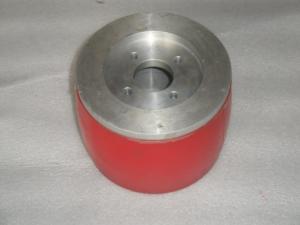 Wholesale Wear Resistant Polyurethane Coating Wheels Industrial PU Red With Iron Parts from china suppliers