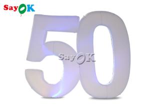 Wholesale 2.5m Inflatable Lighting Decoration Advertising Blow Up Number“50”Letters With Led from china suppliers