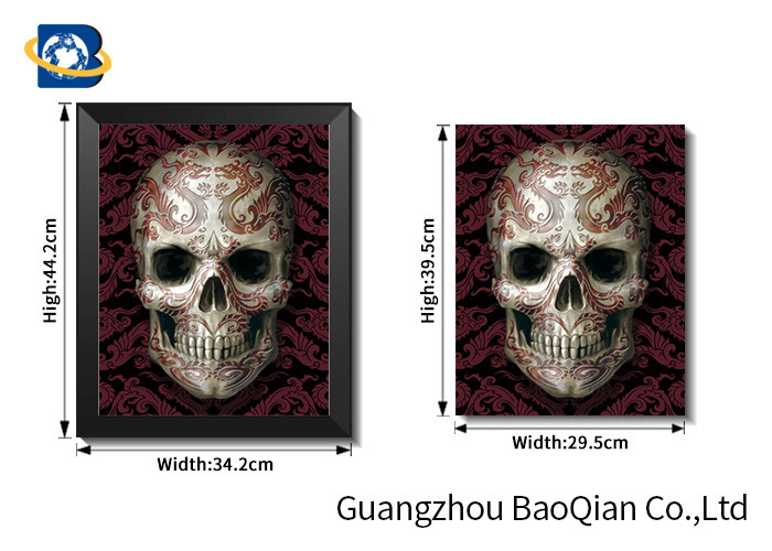 Stereograph Printing Lenticular Flip Creative Amazing Skull Decorative Waterproof Wallpaper