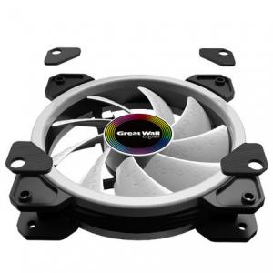 China RGB Computer  Fan 120mm 4pin Dual Aura Fan with Remote Controller Computer  RGB  Cooling Fans on sale
