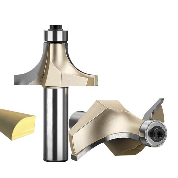 55HRC Pro Tech Tct Router Bits Half Round TiAIN Double Flute Router Bit
