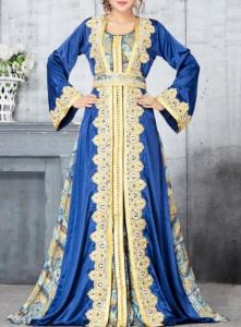 Wholesale Low Moq Clothing Manufacturer Lady Long Sleeve Maxi Dress Dubai Gown Print Dress Muslim Robe from china suppliers