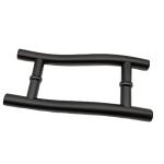 Door Window Handles 8 Inch Black Glass Door Handle in Chrome Finish 304