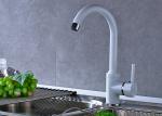 White Painting 360 Degree Rotation Kitchen Mixer Brass Body ROVATE 695