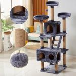 Cat Tree Scratc Fur Rope Post Made of Plush Material for Sustainable Living