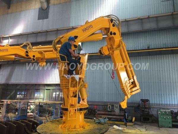 High Performance Folding Telescopic Boom Marine Deck Crane for Sale