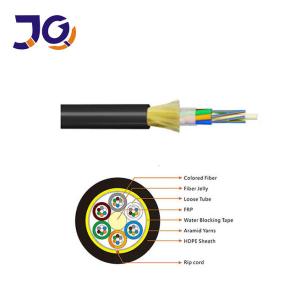 Wholesale Single Jacket Outdoor Aerial ADSS Fiber Optic Cable 24 48 96 Core Span 100m from china suppliers