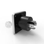 China Manufacture Square Shape Four Thru Holes Loudspeaker Connector 4 Pins Male