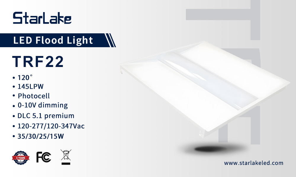 Aluminum LED Troffer Light 30W 25W 20W 15W 120° Beam Angle