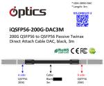 QSFP56-200G-DAC3M 200G QSFP56 to QSFP56 DAC Direct Attach Cable Passive 3M