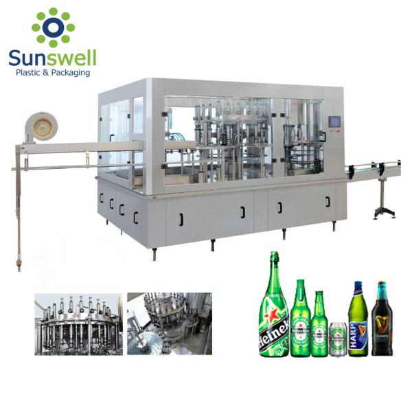CSD Beer Glass Bottle Machine Washing Filling Sealing 3 In 1 Monoblock