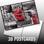 Roller Coaster Parks Lenticular 3D motion Card Souvenir Gift Card moving
