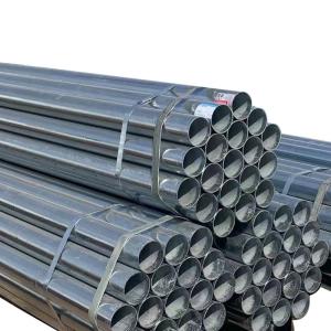Wholesale Shandong Lubao Round Section Shape Welded Galvanized Carbon Steel Pipe with Q195/Q235/Q345 Grade and Long Straight Design from china suppliers